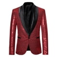 thumbnail image 2 of Traje casual para hombre, escenario personalizado, presentador de presentaciones, MC, traje con lentejuelas de color sólido, chaqueta para hombre, 2 of 5
