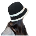 thumbnail image 5 of Xfvqtps Womens Cloche Bucket Hat Knit Chunky Dome Top Winter Color Matching Windproof Coldproof Warm Fall Winter Fishing Hat Black, 5 of 5