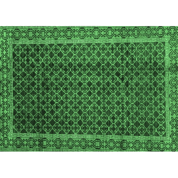Ahgly Company Indoor Rectangle Southwestern Emerald Green Country Area Rugs, 3' x 5'