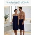 thumbnail image 5 of Casa Platino Bath Towels 4 Pack - Soft & Highly Absorbent 100% Cotton Towels for Gym, Hotel, Spa & Everyday Use - Navy, 5 of 8