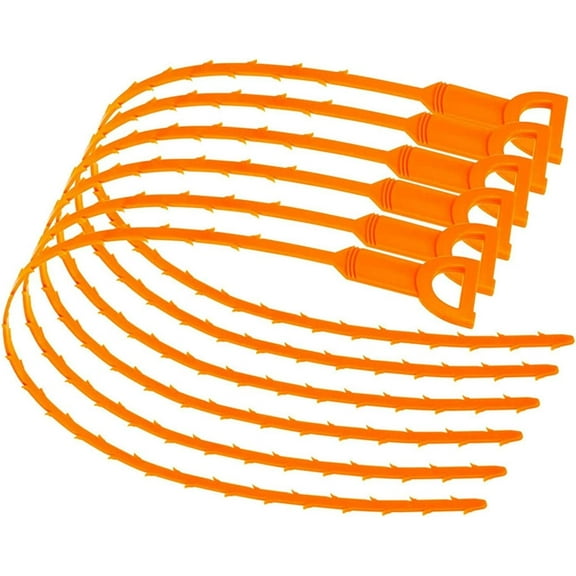 6 Pcs Drain Clog Remover Tool, Drain Snake Clog Remover, Sink Dredge Drain Clog Remover Cleaning Tools, Shower Drain Cleaner Tool for Kitchen Bathroom Bathtub Pipeline