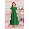 thumbnail image 2 of Arshiner Girls Maxi Dress Long/Short Sleeve Casual Holiday Dress with Pockets, 2 of 6