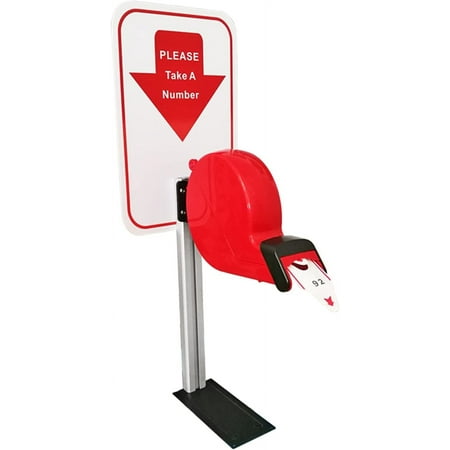 Take a Number System Ticket Machine Ticket Dispenser with Stand and 1 Roll of 2000 Tickets 2-Digits Take a Number Tickets for Queue Call System