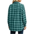 thumbnail image 6 of Jovrlynd Plaid Flannel Shirts for Women 2026 Long Sleeve Button Down Casual Fall Blouses for Work Travel, 6 of 7