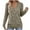 Khaki, variant on Busydd Womens Long Sleeve Tops Trendy Love Heart V Neck T Shirts for Women Dressy Casual Versatile Going Out Tops for Women M