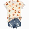 thumbnail image 6 of NOLDARES Halloween Shirts for Women Funny Halloween Ghost Tshirts Fall Spooky Pumpkin Gift Top(Light Yellow,M), 6 of 9