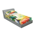 thumbnail image 2 of Ambesonne Nature Fitted Sheet & Pillow Sham Set, Colorful Rural Scenery, Twin, Multicolor, 2 of 2