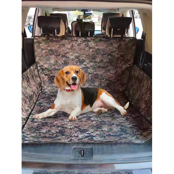 1pc Oxford Cloth Waterproof Pet Car Mat For Suv Car Trunk, Printed, Suitable For Pet Outdoor Travel