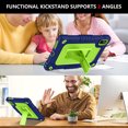 thumbnail image 4 of FIEWESEY for Lenovo Tab M9 Tablet Case,Heavy-Duty Drop-Proof Shockproof Hybrid Kids Friendly Protective Case (with Stand) for Lenovo Tab M9 2023 Release 9 Inch+Screen Protector(Navy/Green,1 Pcs), 4 of 6