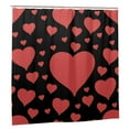 thumbnail image 2 of XMXY Red Hearts Long Shower Curtains, Waterproof Weighted Thick Bathroom Curtain with 12 Plastic Hook, 72x72 Inch, 2 of 8