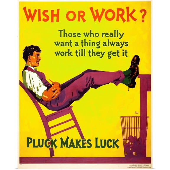 Great BIG Canvas | Rolled Print Collection Poster Print entitled Wish or work