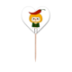thumbnail image 1 of Pimienta roja vegetal Etiqueta del corazón de la bandera del palillo de dientes, 1 of 3