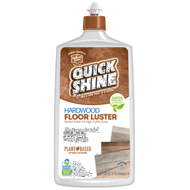 Quick Shine High Traffic Hardwood Floor Luster, 27 fl oz, Unscented Household Floor Cleaner & Polish (Pack of 2)