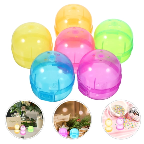 IBASETOY 12Pcs Plastic Vending Machine Balls Assorted Colors Fillable Party Favors
