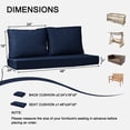 thumbnail image 5 of HONEY HOME Outdoor Loveseat Cushion Set, 48 x 24, Water Repellent, Fade Resistant, Couch love seat Filled with shredded sponge for added support, 5 of 6