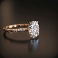 thumbnail image 2 of solitaire jewels 1.75CT Oval Moissanite Solitaire Engagement Ring For Women, 10K Rose Gold, 2 of 5