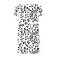 thumbnail image 5 of Gamivast Two Piece Outfits for Women Summer Floral Print Short Sleeve Top & Drawstring Shorts Sets Casual Vacation Beach Wear Lightweight Loungewear, 5 of 5