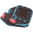 thumbnail image 2 of Rawlings | Guante de béisbol juvenil Sure Catch | Tamaño 9.5"" | Moca/Azul eléctrico | Lanzamiento con la mano derecha, 2 of 4