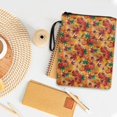 thumbnail image 4 of HELLHERO Zipper Bag Gift Bag Easy Carry Book Case with Zipper Polyester Fabric Protector Wrap Bag Decorative Design for Bible Librarian 11.4 Inch X 8.66 Inch, Autumn Pumpkin Leaves, 4 of 8
