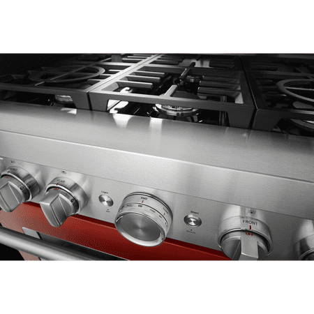 KitchenAid - 5.1 Cu. Ft. Freestanding Dual Fuel True Convection Range with Self-Cleaning - Scorched orange
