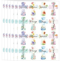 160 Pcs Flower Christian Cross Stickers Religious Christian Bible Verses Labels Jesus Inspirational Motivational Faith Envelop Seal
