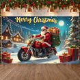 thumbnail image 2 of Decorative Design Merry Christmas Banner Holiday Santa Claus Polyester Material Decorative Gift for Christmas Party Winter Celebration Home Decoration, 2 of 9