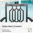 thumbnail image 3 of Sophia & William 7 Piece Outdoor Patio Dining Sets Metal Patio 54" Round Table and Black Stackable Chairs Furniture Set for 6-Person, 3 of 9
