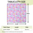 thumbnail image 2 of Pink Butterfly Pattern Square Fitted Tablecloth with Elastic Edge,Square Table Cover,Washable Elastic Table Cover for Home Kitchen Party Decor 36"x36", 2 of 6