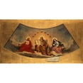 thumbnail image 2 of Abel de Pujol 18x11 Black Ornate Wood Framed Double Matted Museum Art Print Titled - The Eternal Father, Christ and the Virgin. (1838), 2 of 5