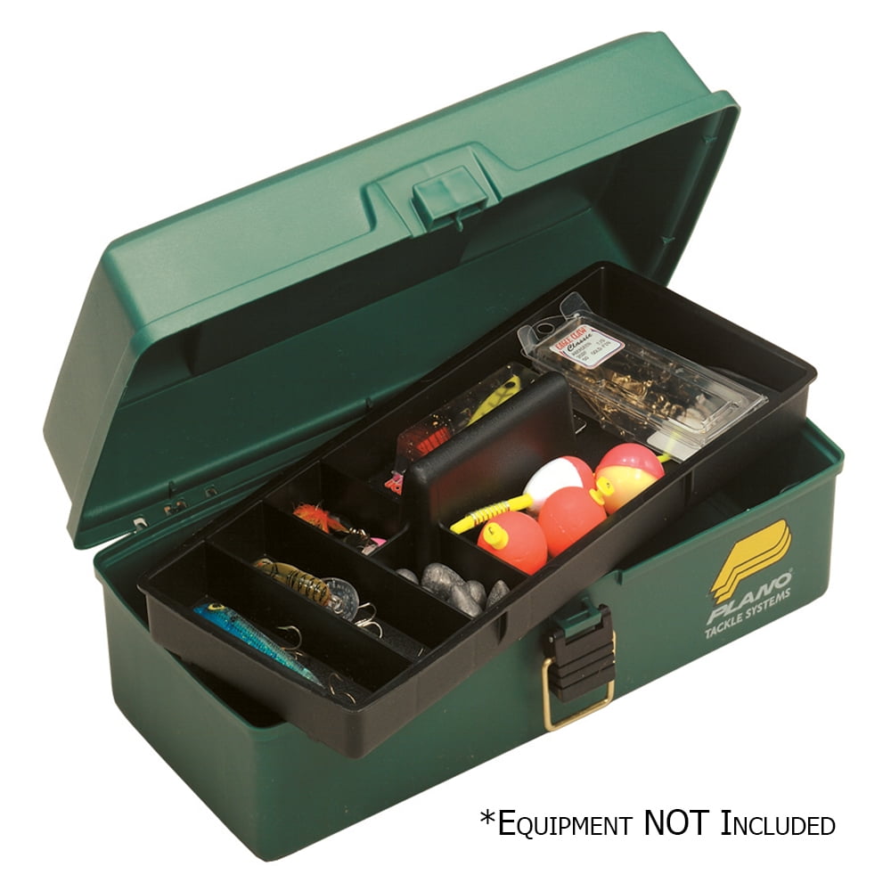 PLANO ONE TRAY GREEN TACKLE BOX