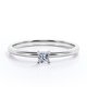 thumbnail image 1 of JeenMata Anillo Solitario para Mano Derecha con Moissanita de Corte Cojín de 1 Quilate y 4 Puntas con Certificación Chapado en Oro Blanco de 18 K sobre Plata, 1 of 7