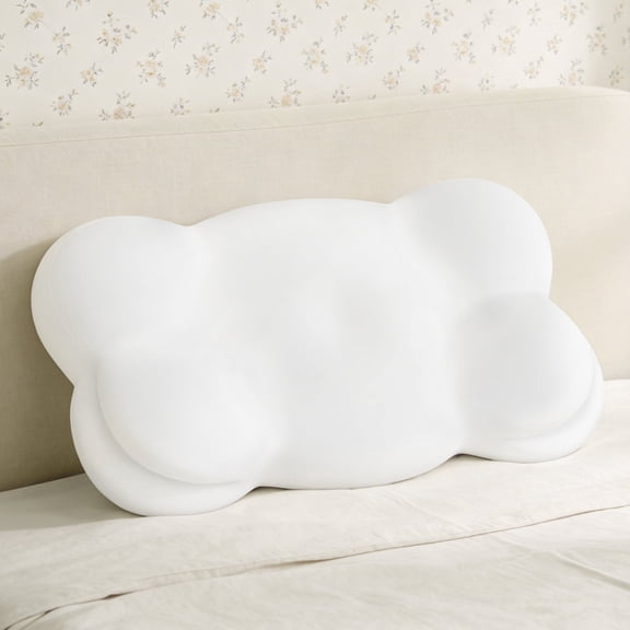 Sleep Cloud Pillow, Ergonomic Memory Mellow Cloud Align Pillow with Cool & Breathable Pillowcase, Adjustable Neck Support Pillows for Adults, Back Sleepers & Stomach Sleepers  (White)