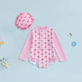 thumbnail image 2 of Ymyiu Baby Swim Baby Girls UPF 50+ Sun Protection Long Sleeve One Piece Swimsuit with Zipper 2T 3T (Hot Pink,2-3 Years), 2 of 6