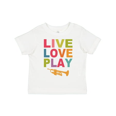 

Inktastic Live Love Play the Trumpet Gift Toddler Boy or Toddler Girl T-Shirt