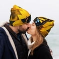thumbnail image 5 of Lsque Butterfly On Sunflower Pattern Knitted Beanie, Unisex Winter Hat, Knit Hat Winter Beanies Thick Fisherman Beanies Cuffed Plain Skull Caps, 5 of 6