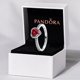 thumbnail image 1 of Anillo De Plata S925 Chapado Con Logo Original Pandora Femenino Brillante Corazón Rojo Diamante Exquisita Joyería Moda Regalo Con Caja, 1 of 4