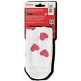thumbnail image 2 of Airplus Valentine's Day Aloe Infused Spa Crew Sock Unicorn White with Red Hearts, Women's 5-10, 2 of 4