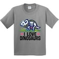 thumbnail image 3 of Inktastic Girl Dinosaur I Love Dinosaurs Youth T-Shirt, 3 of 5