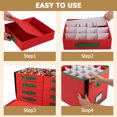 thumbnail image 5 of CHERISHGARD Christmas Ornament Organizer with Trays, Holds 128-3 inch Ornaments，26"L*13"W*14"H, 5 of 8