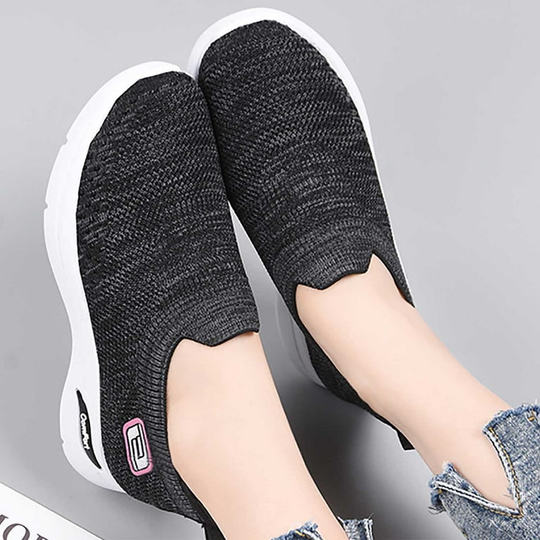 Black and Friday Womens Clothing Clearance under $5 asdoklhq Womens Casual  Shoes, Women Shoe Soft-soled Comfortable Flying Woven Casual Ladies Shoes