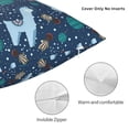 thumbnail image 3 of Wukai Alpaca Astronaut in Space Premium Polyester Fleece Pillow Covers with Hidden Zipper Closure,Luxuriously Soft and Durable-16"x16", 3 of 7