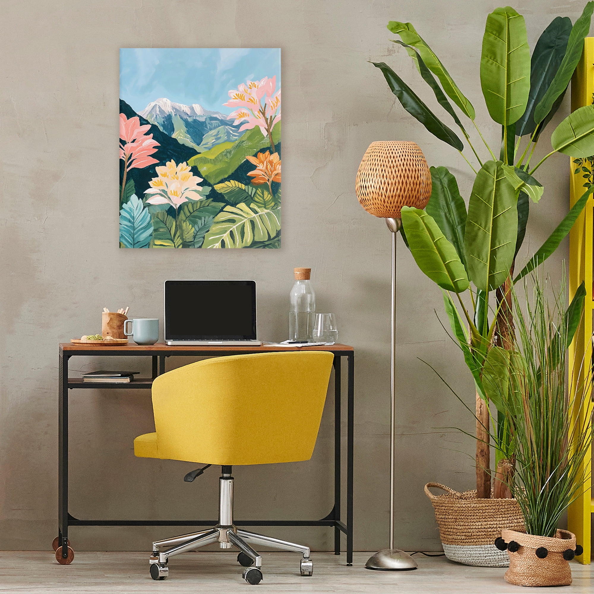 Stupell Industries Tropical Mountain Landscape Canvas Wall Art, design by The Prints Vibe