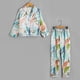 thumbnail image 2 of Conjunto de pijamas de seda de manga larga para niños y niñas, ropa de casa Unisex, traje de dormir de satén de Navidad, otoño, 2 of 4