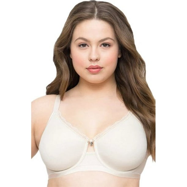 Curvy Couture Cotton Luxe Unlined Underwire Bra 1291 