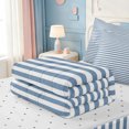 thumbnail image 5 of Erosebridal Minimalist Stripe Zipper Twin Comforter Sets with Fitted Sheet and 2 Pillowcases,Linear Striped Zipper Bedding Set,Reversible,4-Piece, 5 of 7