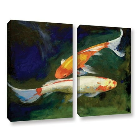 - ArtWall Feng Shui Koi Fish by Michael Creese 2 Piece Painting Print on Wrapped Canvas Set