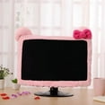 thumbnail image 2 of Lovely Cute Dustproof Computer Monitor Cover with Cat Ear Laptop TV LCD Screen Monitor Decoration Dust Cover Protector, Pink(22一27), 2 of 3