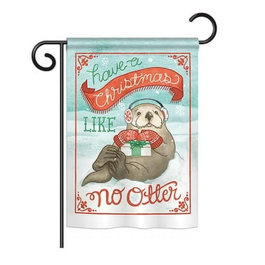 Breeze Decor BD-XM-G-114155-IP-BO-DS02-US Christmas Like No Otter Winter - Seasonal Christmas Impressions Decorative Vertical Garden Flag - 13 x 18.5 in.