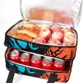 thumbnail image 5 of Paw Print Double Layered Insulated Refrigerated Lunch Bag with Two Compartments - Large Capacity Handheld Lunch Bags, 5 of 6