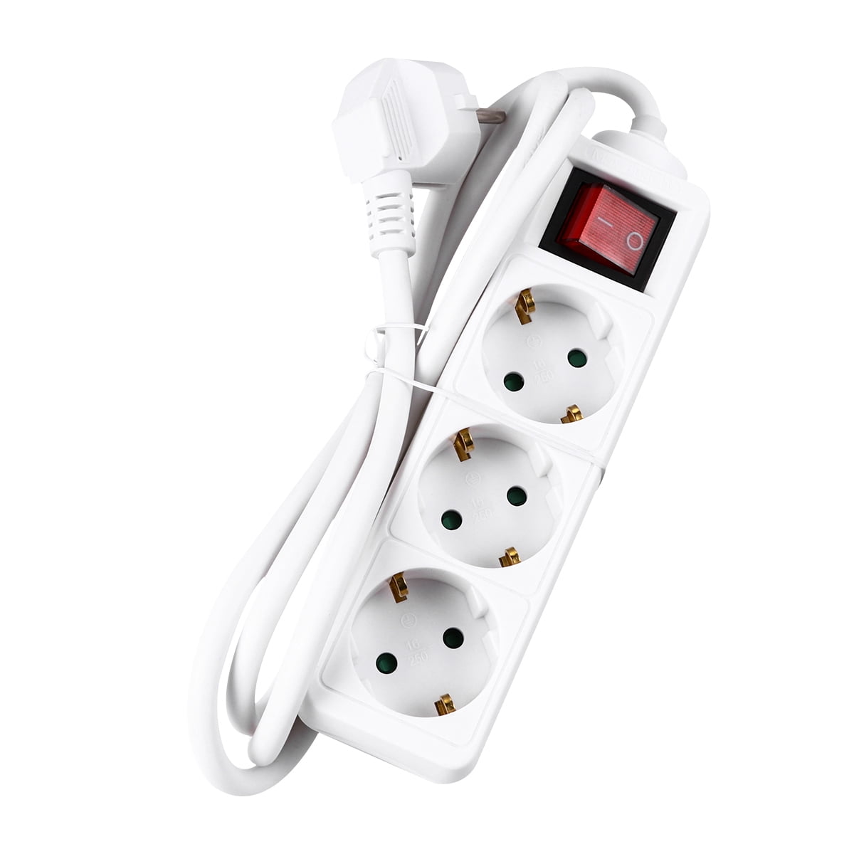 HOMEMAXS 3 Outlet EU Plug Sockets Outlet Power Charger Wall Socket Plug